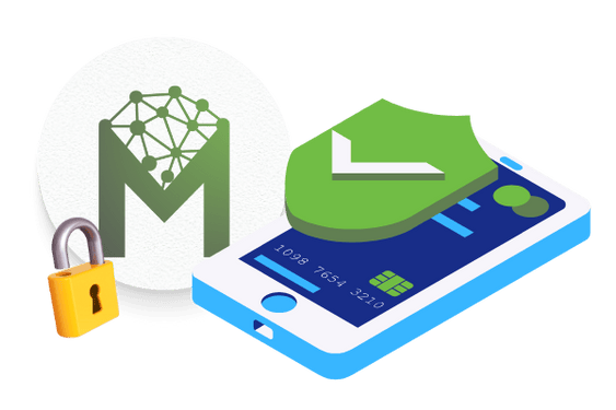 MediMobile security illustration with shield and padlock