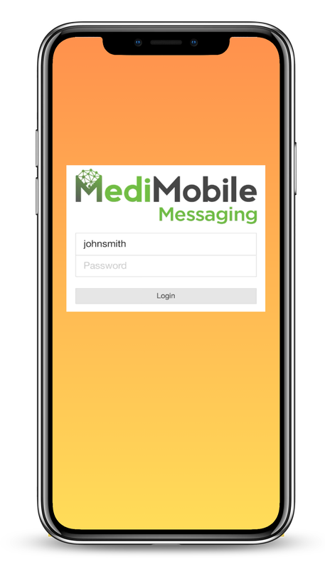 MediMobile Messaging - Free Secure Messaging App on iPhone Log In View