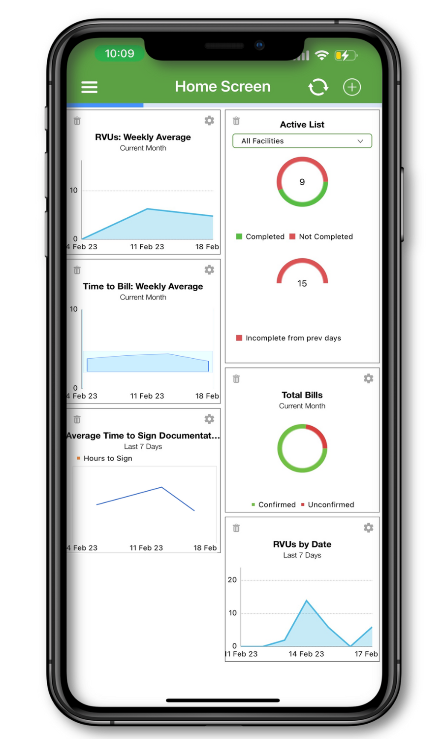 MediMobile mobile charge capture active patient list for healthcare providers
